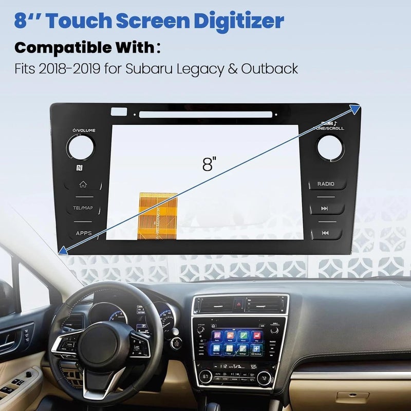 Arfepa 86471-AL65A Touch Screen Digitizer Replacement – Compatible with Subaru Legacy & Outback 2018-2019 86471-AL65B, 86471-AL66A, 86471-AL68A - Image 2